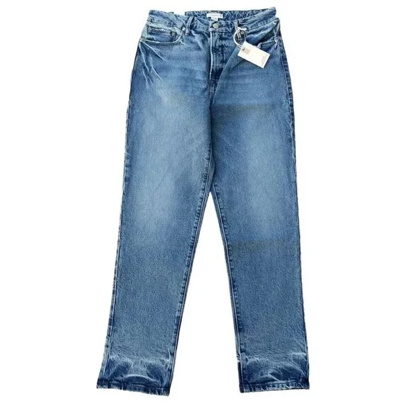 Good American Women's The Weekender Relaxed Fit Straight Leg Indigo339 Jeans - Picture 4 of 15